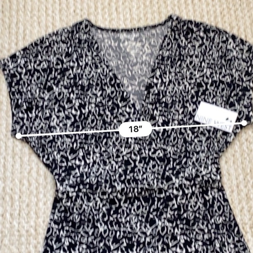 NINE WEST | Wrap Dress Flutter Sleeve Size Medium - Picture 11 of 13